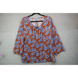 By Design 3/4 Wide Sleeve Floral/Silky Top-Size XL-New Without Tags
